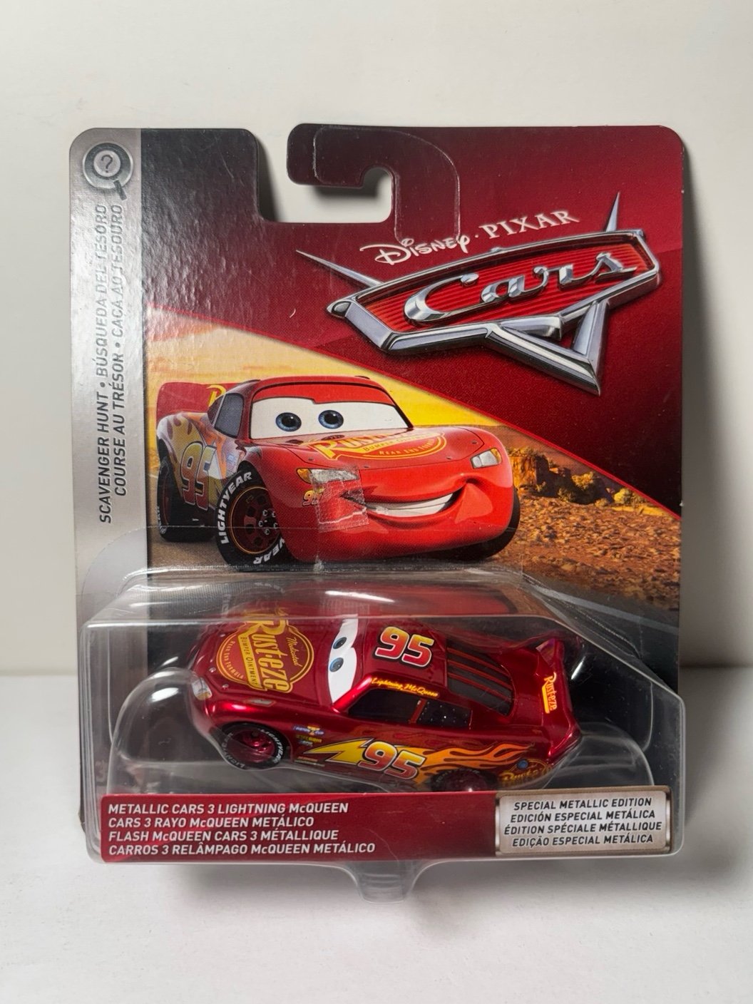 Disney Pixar Cars scavenger hunt metallic lighting mqueen