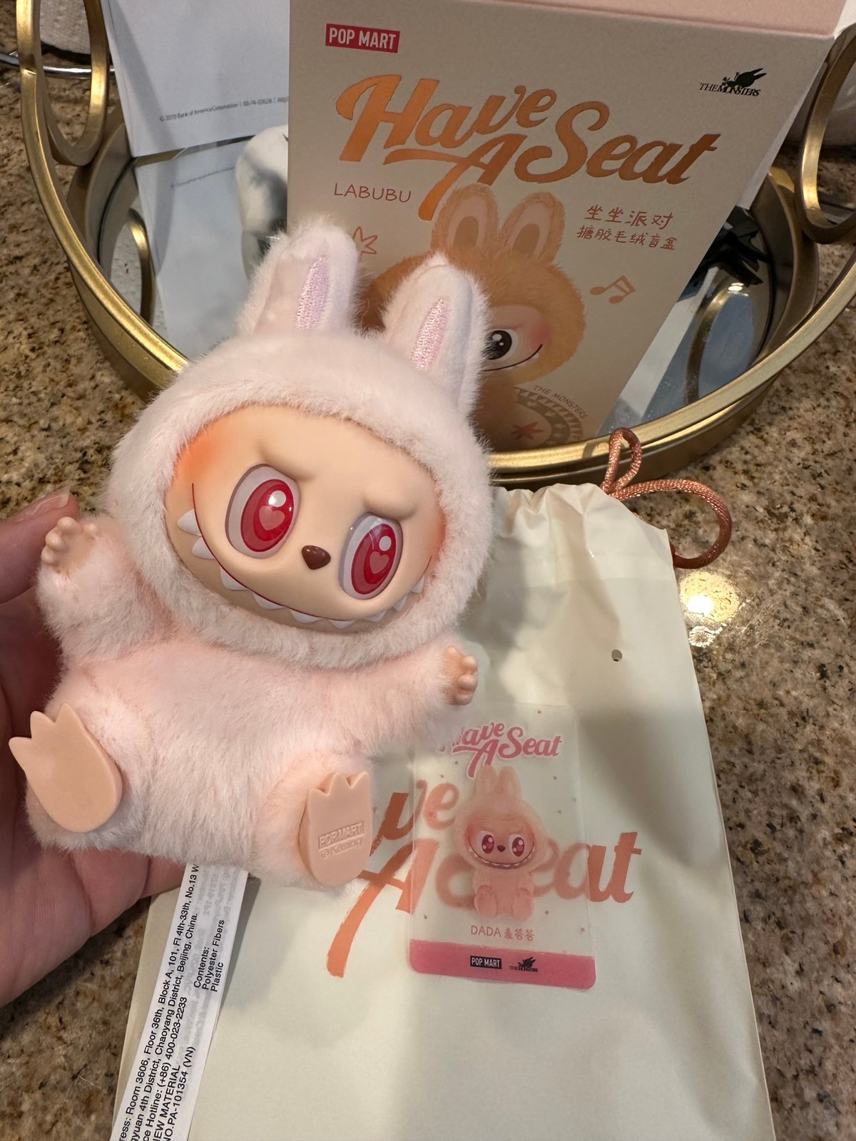 Pop mart Labubu have a seat plush