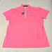 NWT Ralph Lauren X women’s golf shirt, size XL. Pink and white. Short sleeved.