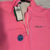 NWT Ralph Lauren X women’s golf shirt, size XL. Pink and white. Short sleeved.