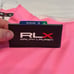NWT Ralph Lauren X women’s golf shirt, size XL. Pink and white. Short sleeved.