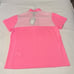 NWT Ralph Lauren X women’s golf shirt, size XL. Pink and white. Short sleeved.
