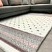 Alfa Rich 4x6 Area Rug, Mauve Grey White Cream Rug, Cotton Pet Friendly Washable