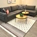 Alfa Rich 4x6 Area Rug, Mauve Grey White Cream Rug, Cotton Pet Friendly Washable