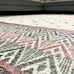 Alfa Rich 4x6 Area Rug, Mauve Grey White Cream Rug, Cotton Pet Friendly Washable