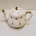 Vintage Sadler England #2790 Pink Ditsy Rose Gold Music Box Teapot.