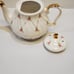 Vintage Sadler England #2790 Pink Ditsy Rose Gold Music Box Teapot.
