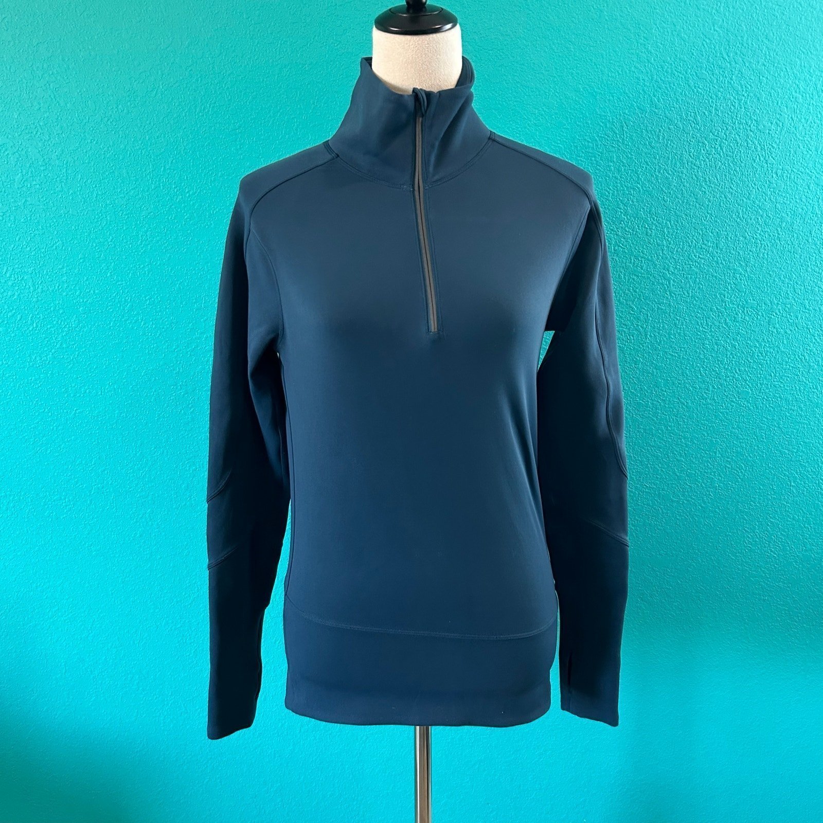 Lululemon Navy Blue Half Zip Pullover Athletic Top Sports Running Size XS