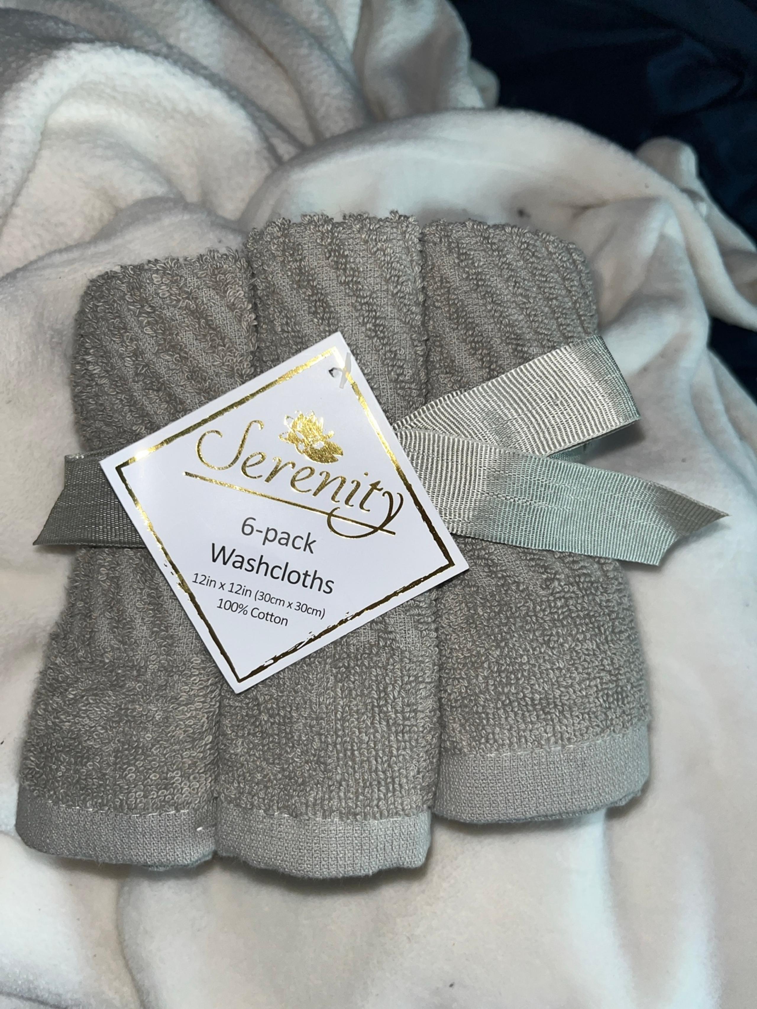 6 washcloths 100 cotton