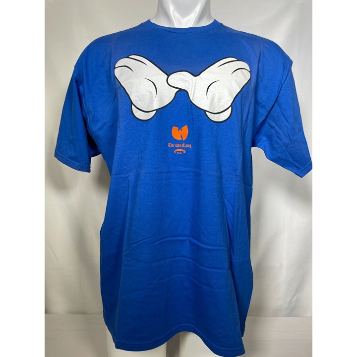 VTG The Wu Tang Clan Brand Limited OG 90s Blue Cartoon Hands T-Shirt Men's XL