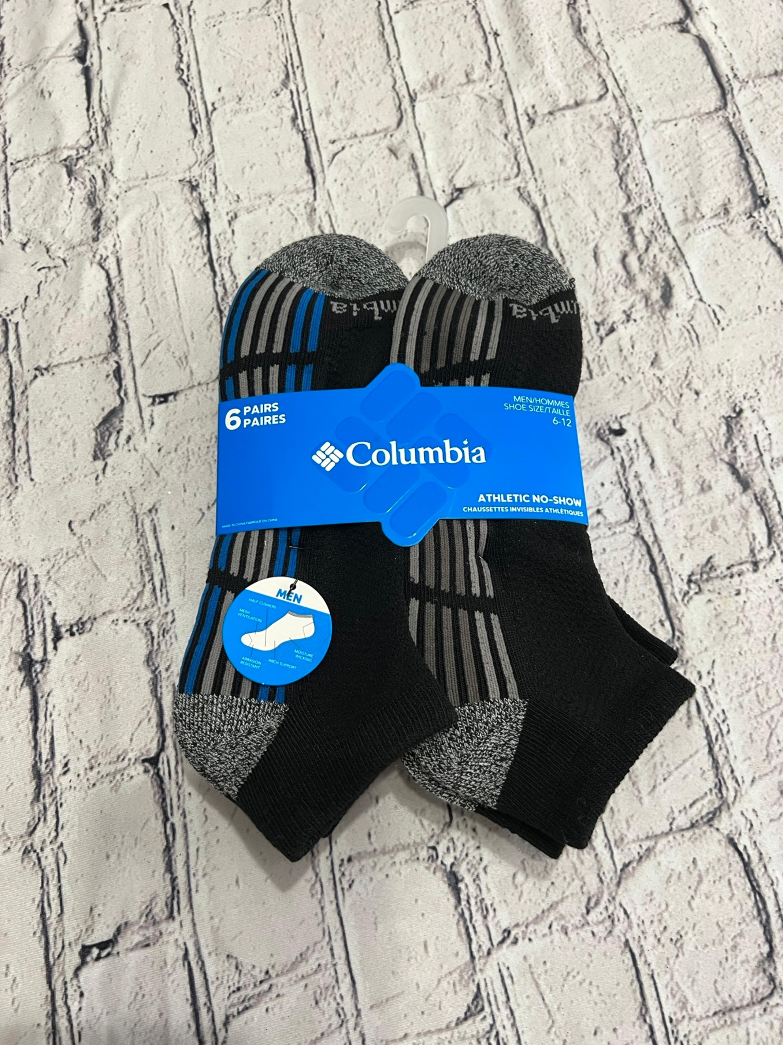 Columbia Men's 6 Pack Athletic No Show Socks Size 6-12