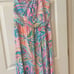 Lilly Pulitzer Mooney Midi Dress Multi Carnivale Coral size L