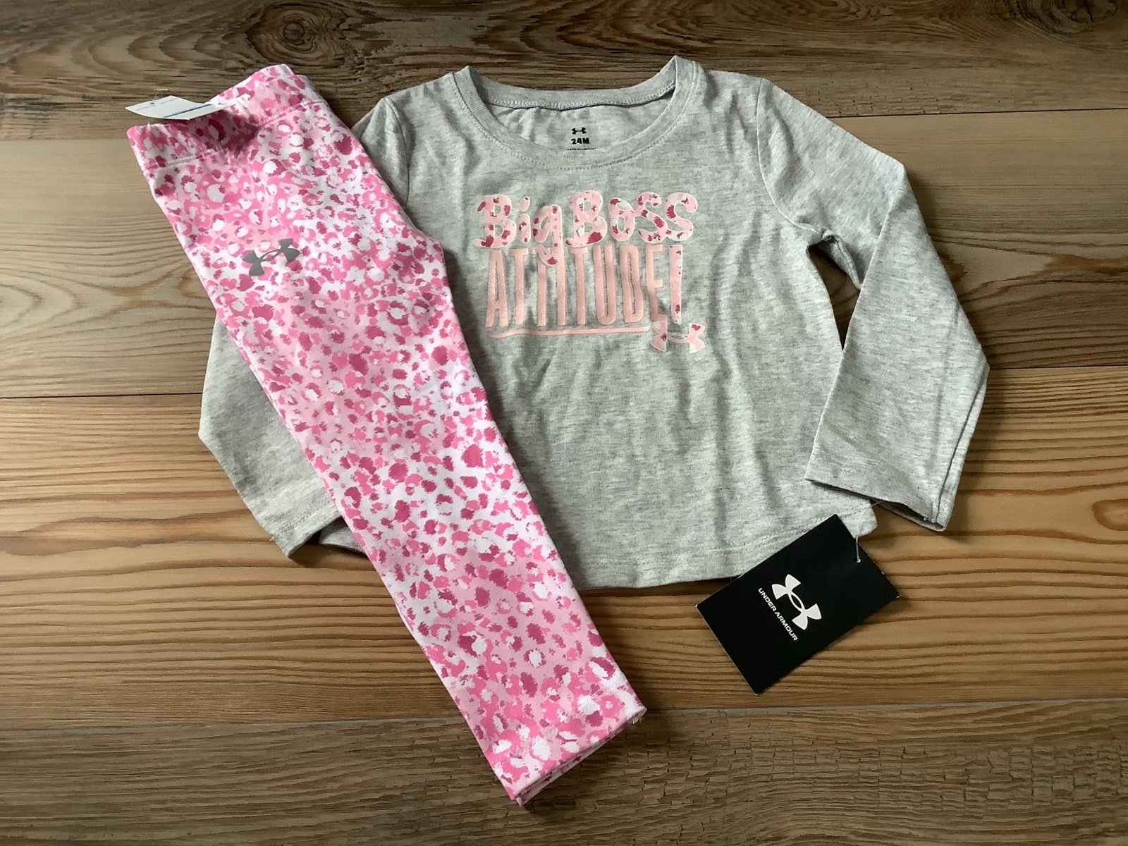 Under Armour girls l/s tshirt & leggings set size 24 months(NWT)~PRICE IS FIRM~