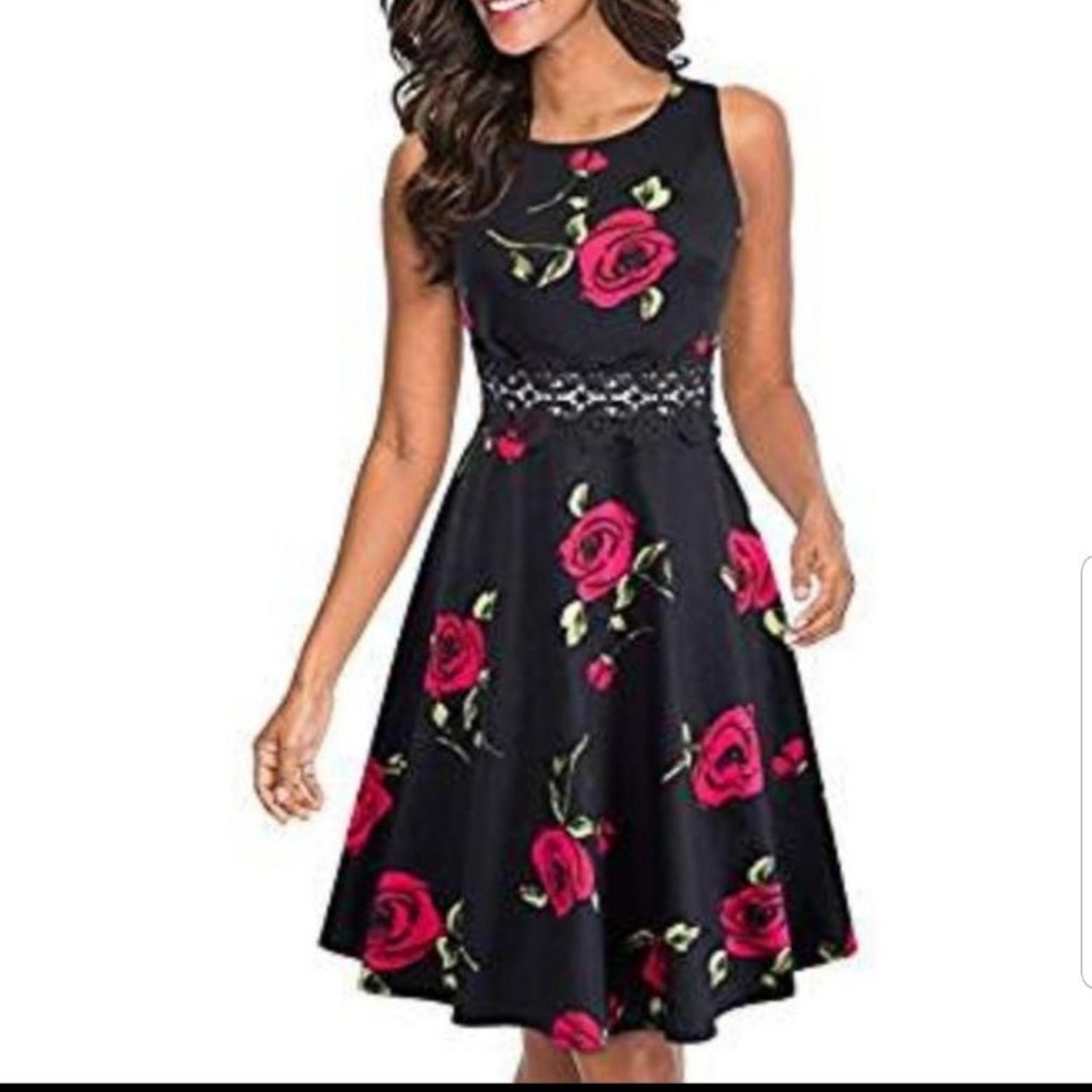 A line floral dress
