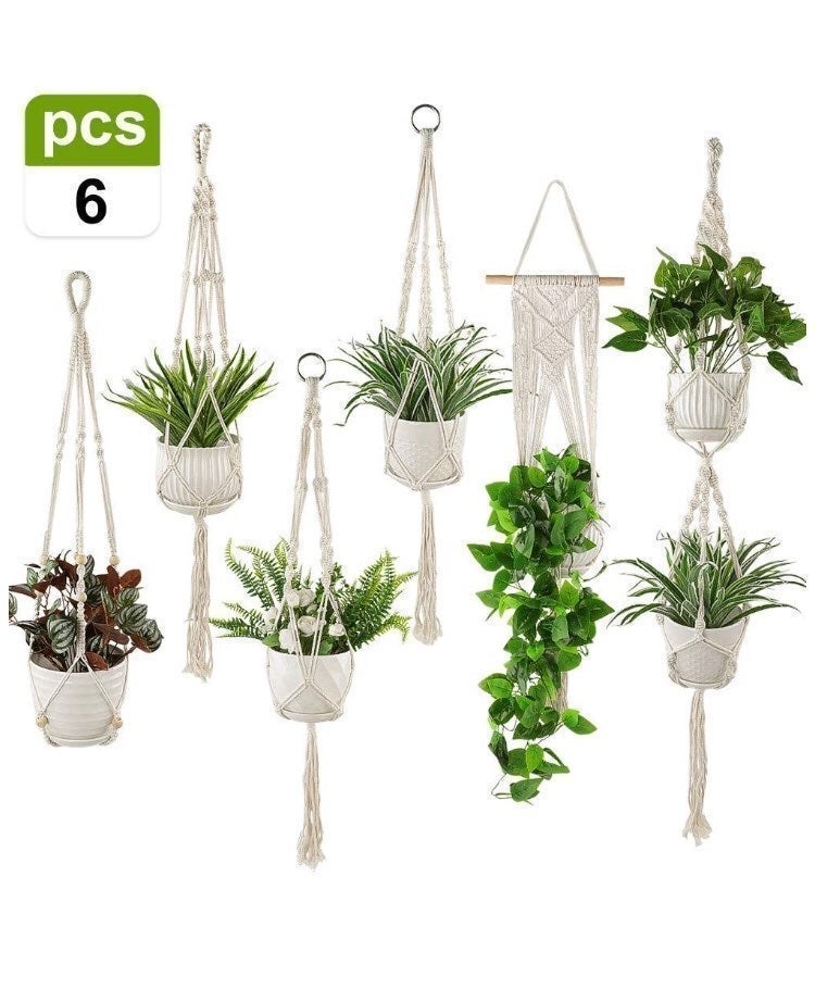 6 Pcs Indoor Hanging Planters