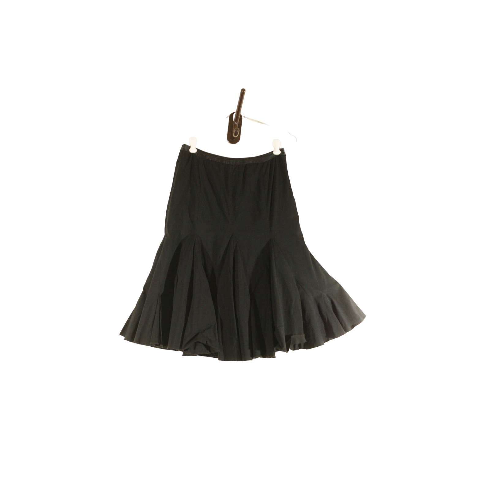 Anthropologie Elevenses Flamenco Pleat Pleated Skirt 0 Heavy Black High Rise