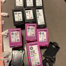 Empty Genuine HP 63 Black & Tri-Color Ink Cartridges 10