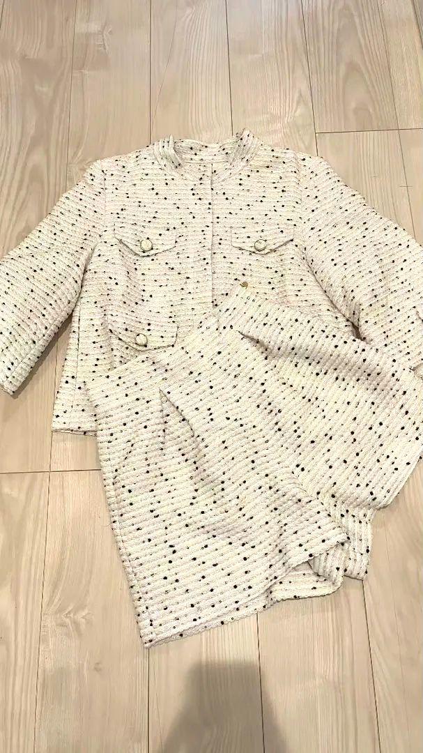 Sheller Dot Tweed A-line Jacket Set Other