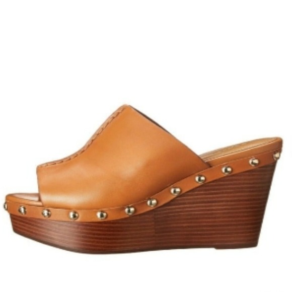 Coach Hellena Brown Leather Wedge 8B