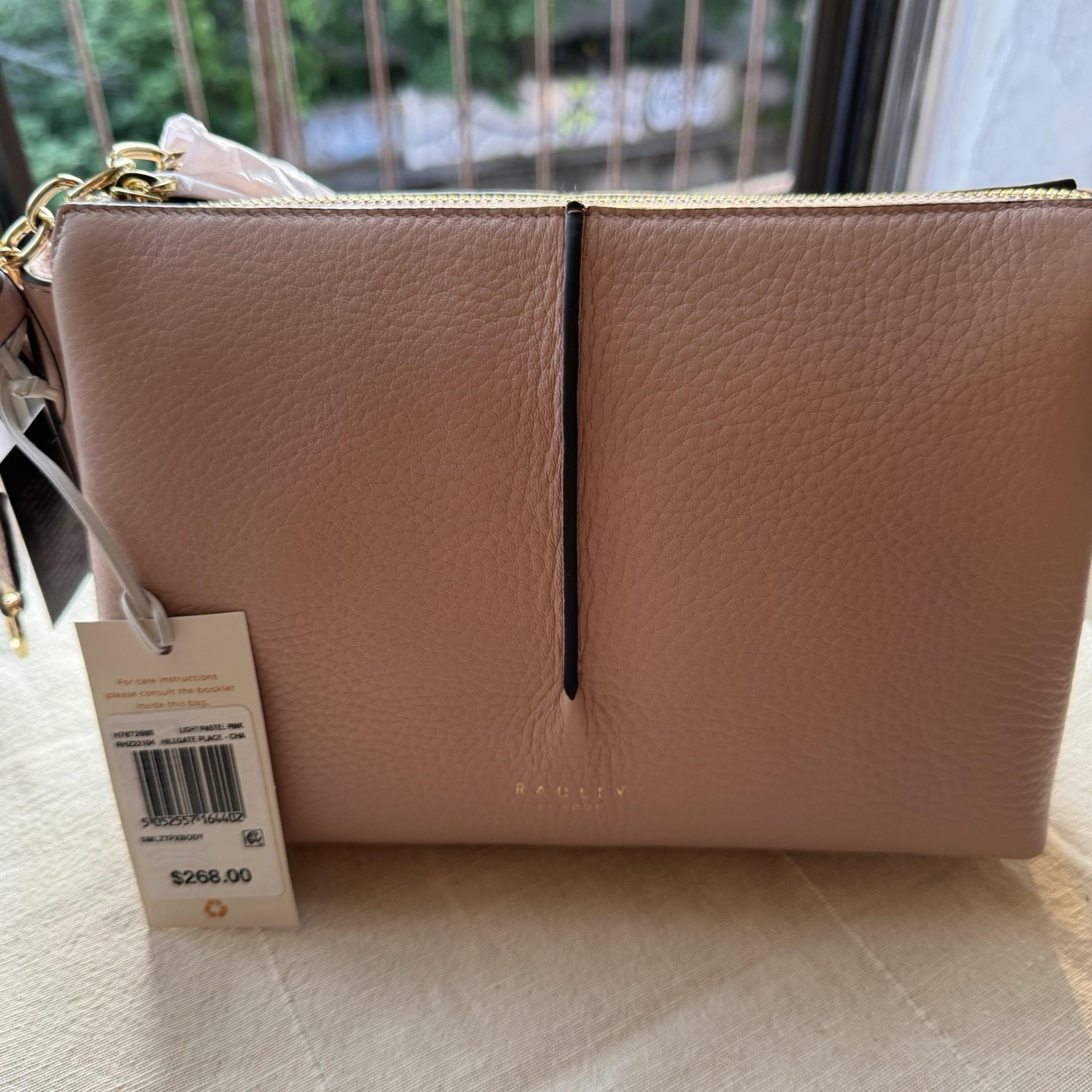 Radley London Women's Leather Crossbody Bag Pink New with Tags original $268