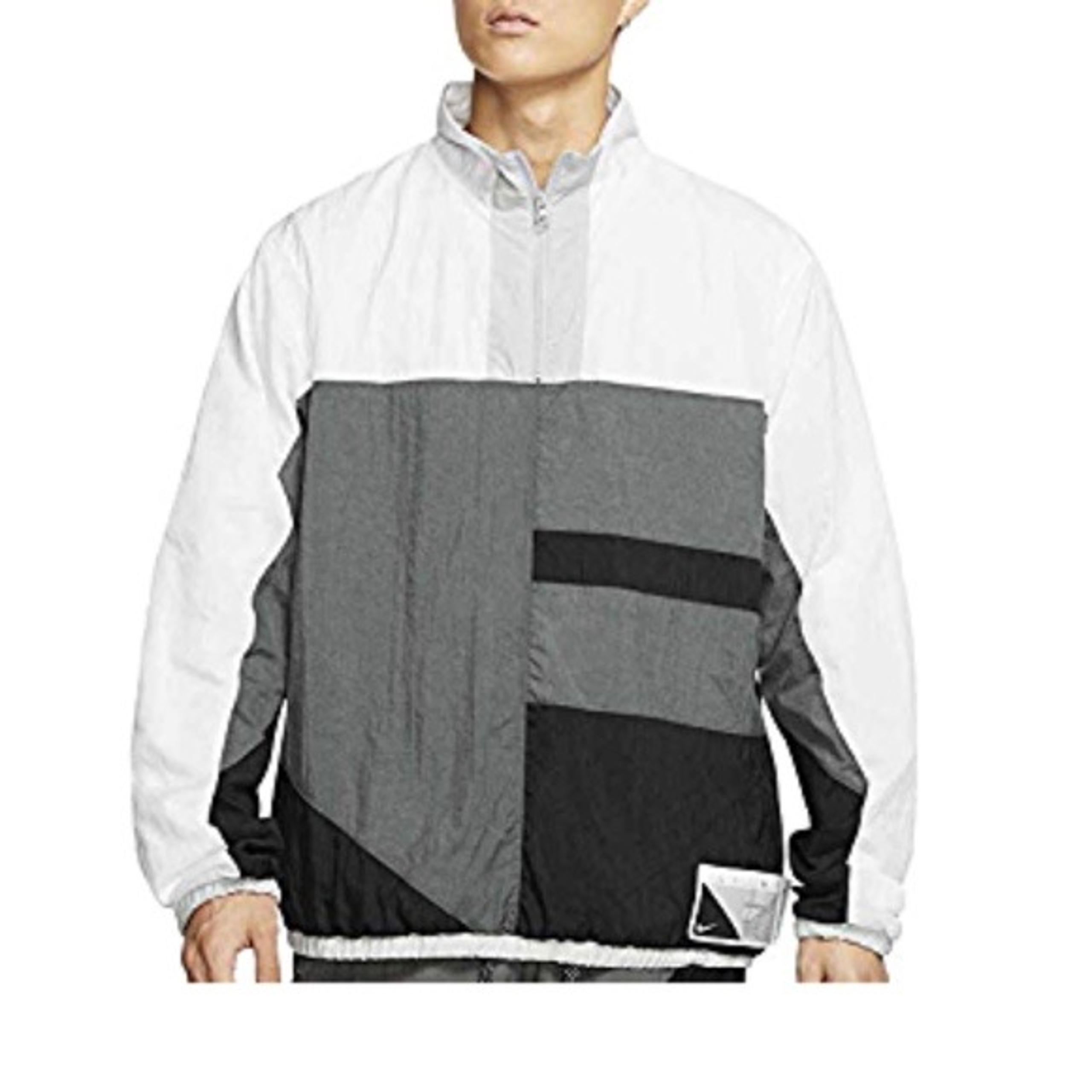 NWT men's small nike Flight Basketball Jacket Iron Grey/White/Black CN8508-068