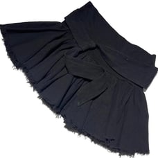 Vtg 90s Y2K blk schoolgirl tennis micro mini skirt Clueless punk goth grunge S M