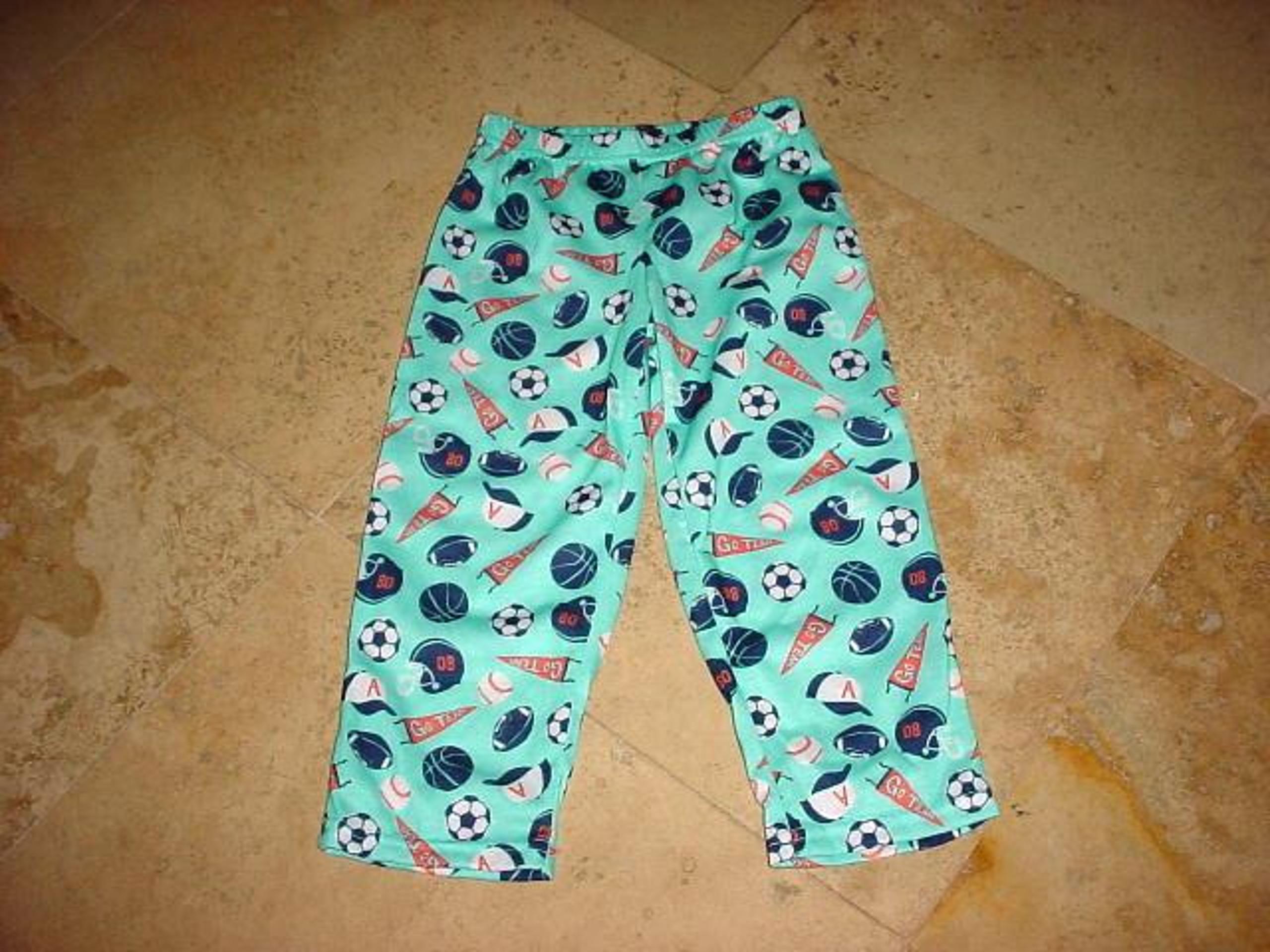 CARTER'S SPORTS BOYS FOOTBALL SOCCER BASEBALL PAJAMA BOTTOMS PANTS BLUE SZ 4