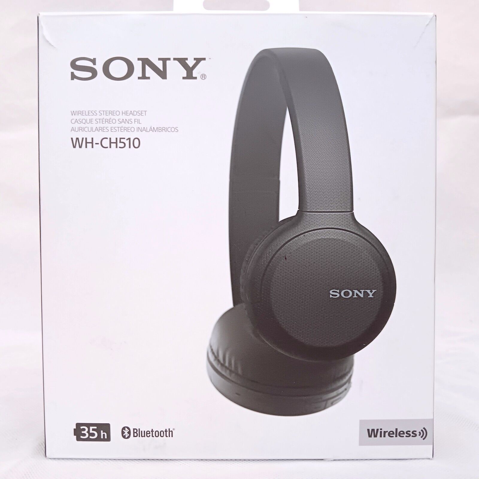 Sony WH-CH510 Wireless On-Ear Bluetooth Headphones - Black