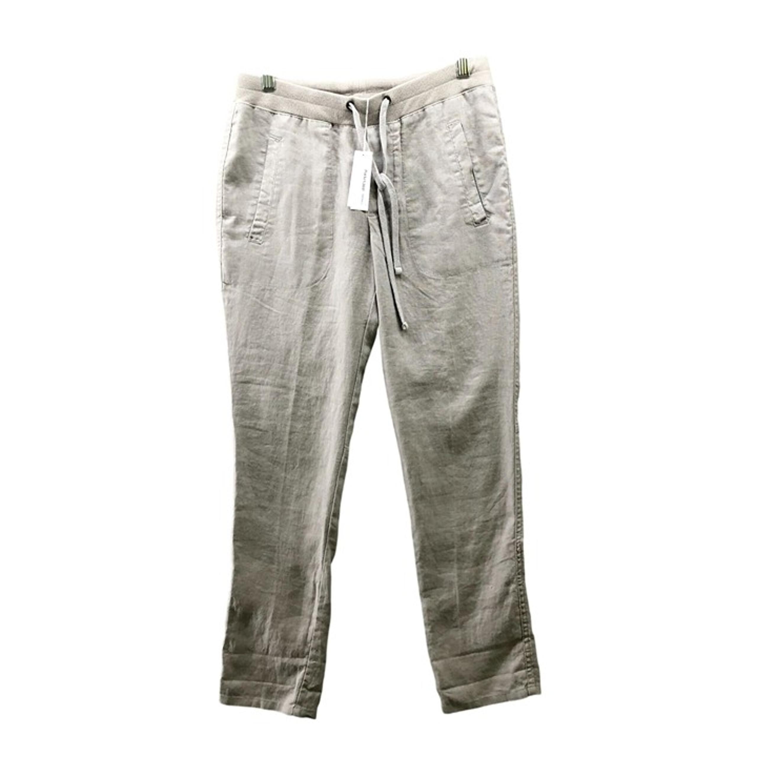 NWT Standard James Perse Linen Pants Womens S (1) Beige Drawstring Pull On