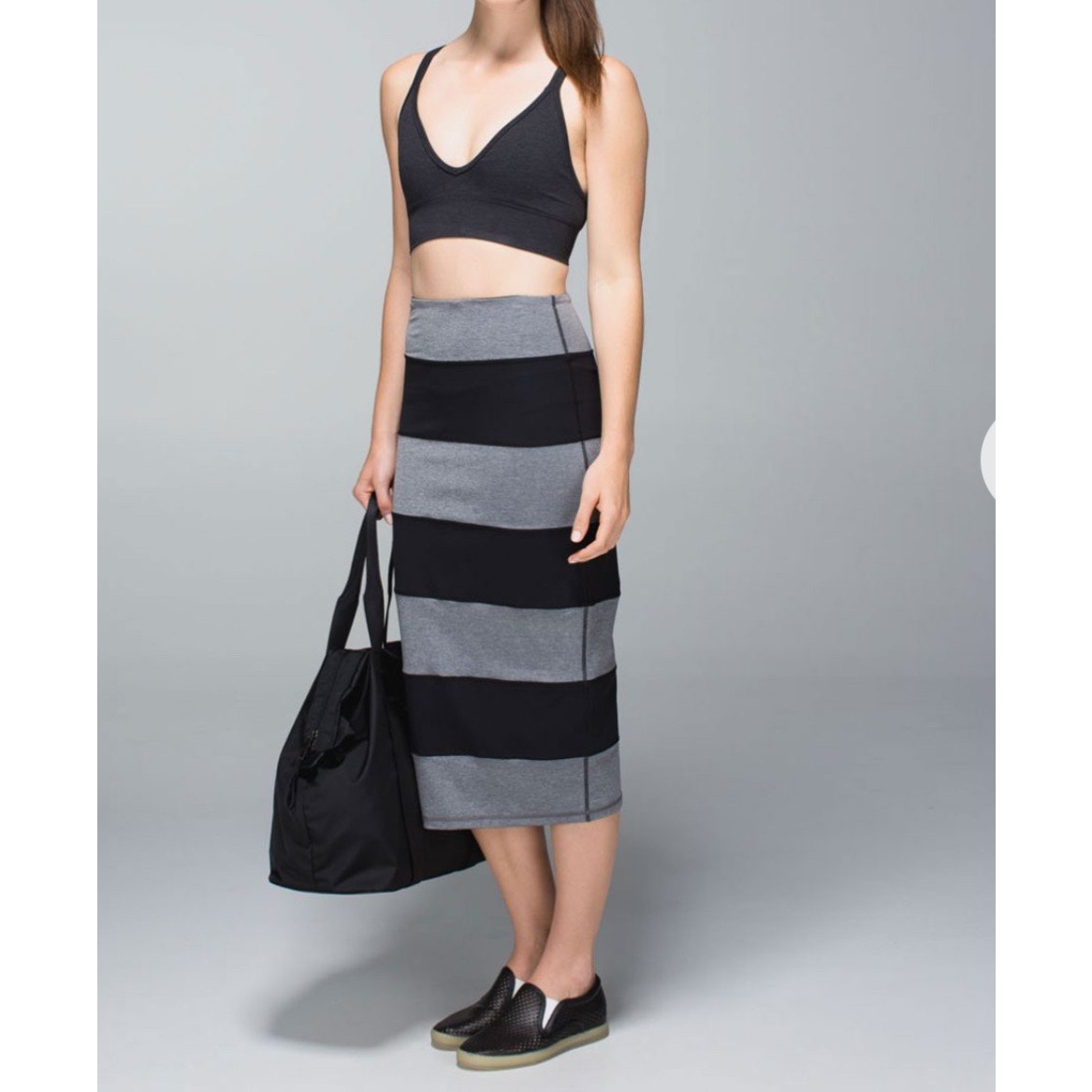 Lululemon Yoga Over Skirt Heathered Slate Black Size 10
