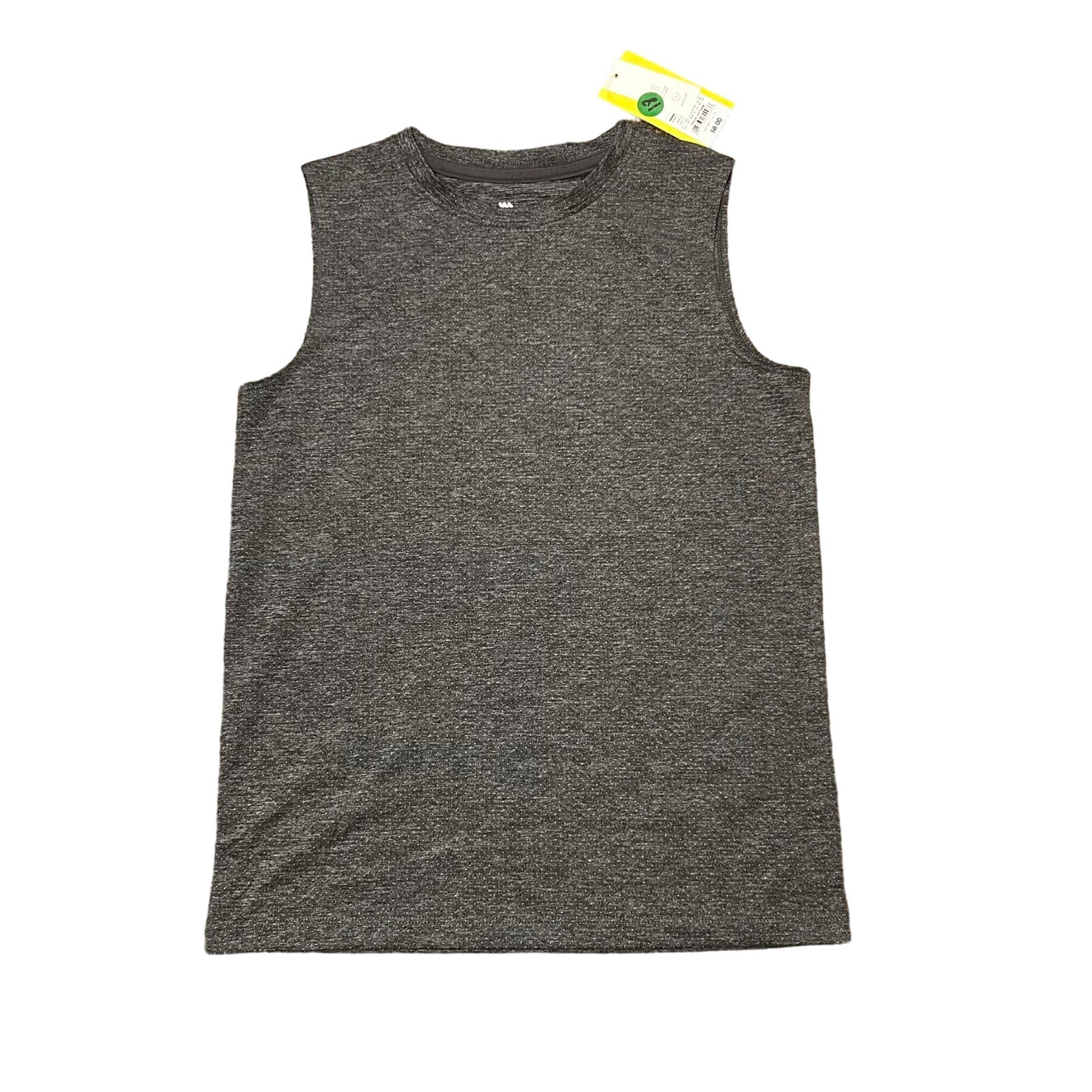 All in Motion Boys' Athletic Sleeveless T-Shirt Heather Black - Size Medium
