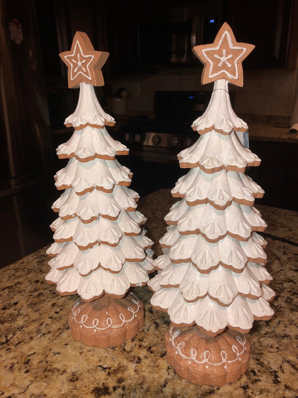 Frosted gingerbread trees 24 inches