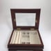 Vintage London Leather Glass Top Jewelry Box!