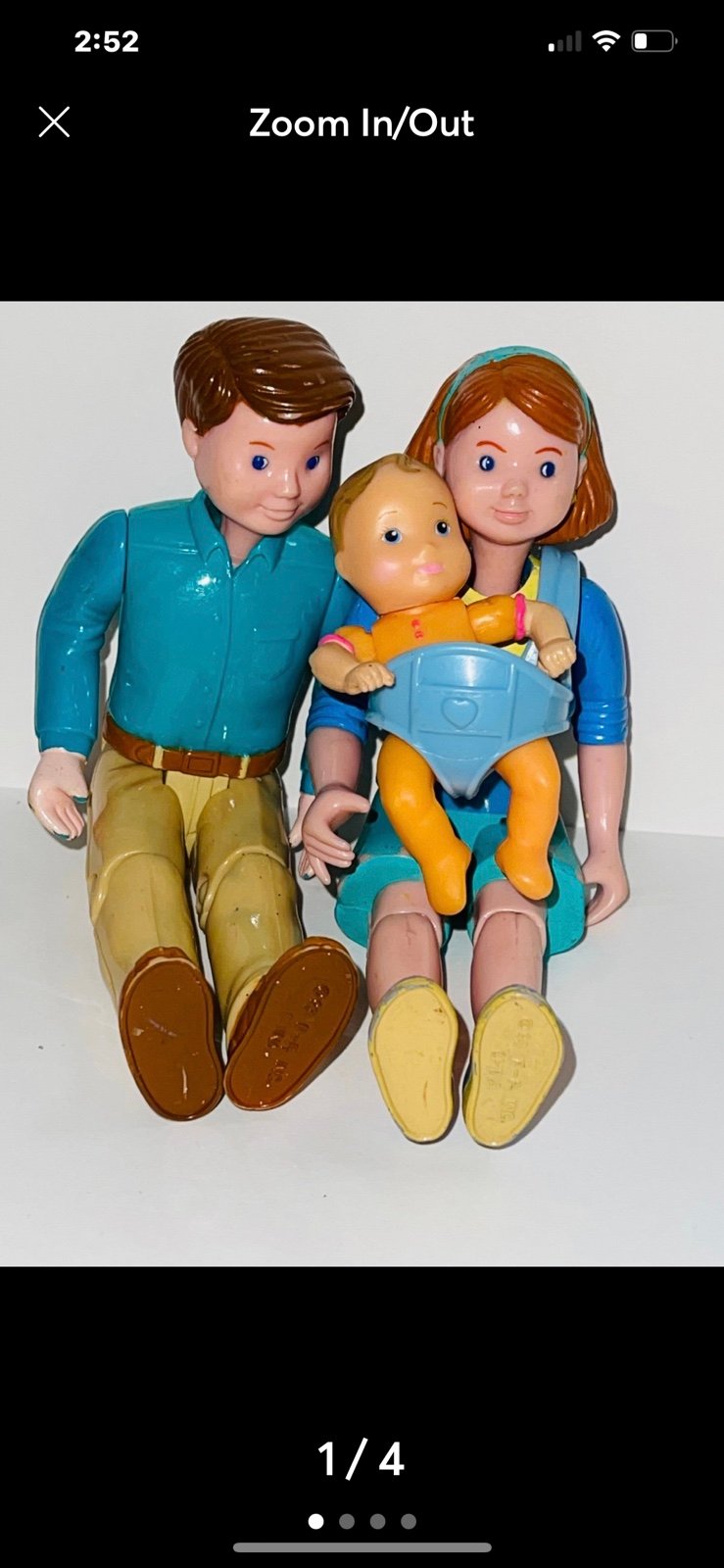 Fisher price dollhouse camping rv loving family with baby & carrier!