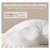 UNIKOME Down Alternativ 100% Cotton White Goose Down Bed Pillow Set of 2 Queen