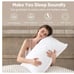 UNIKOME Down Alternativ 100% Cotton White Goose Down Bed Pillow Set of 2 Queen