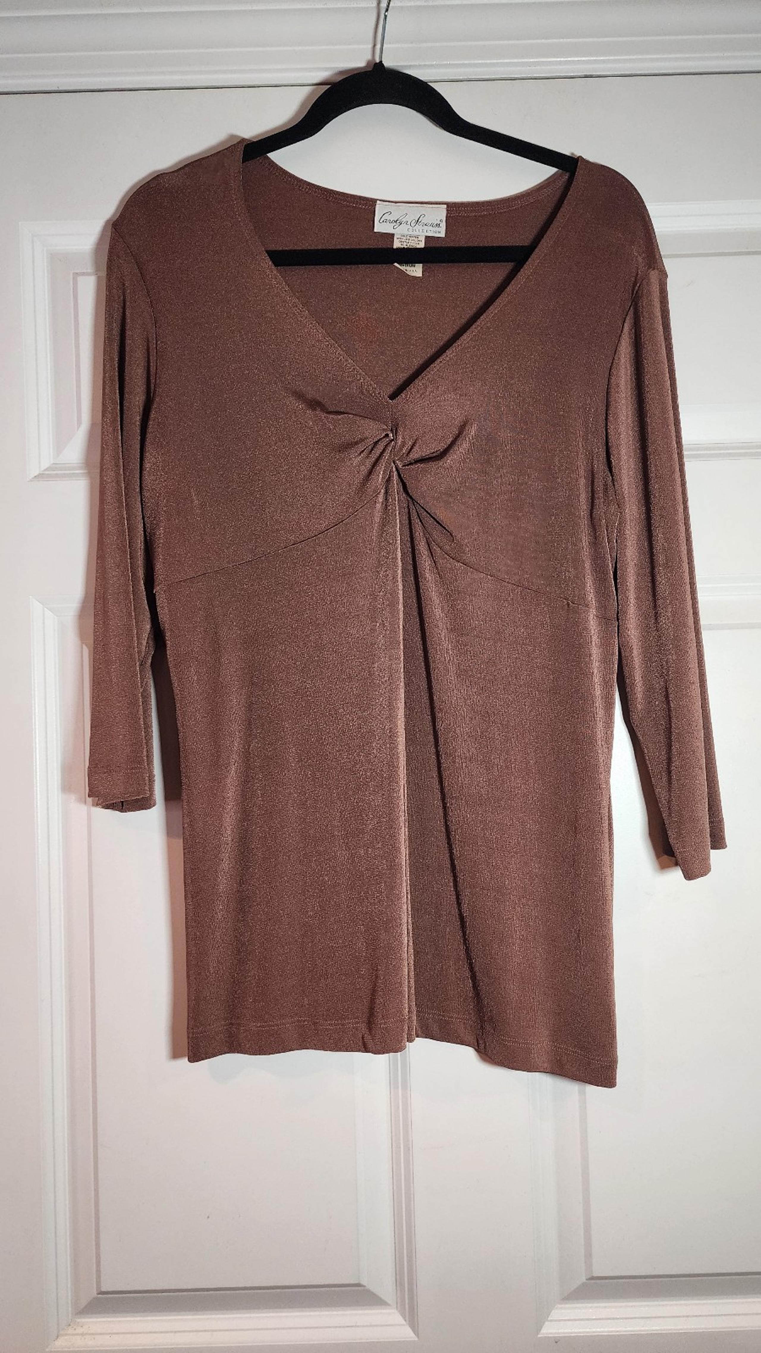Super Stretchy 3/4 Sleeve Blouse M - Carolyn Strauss