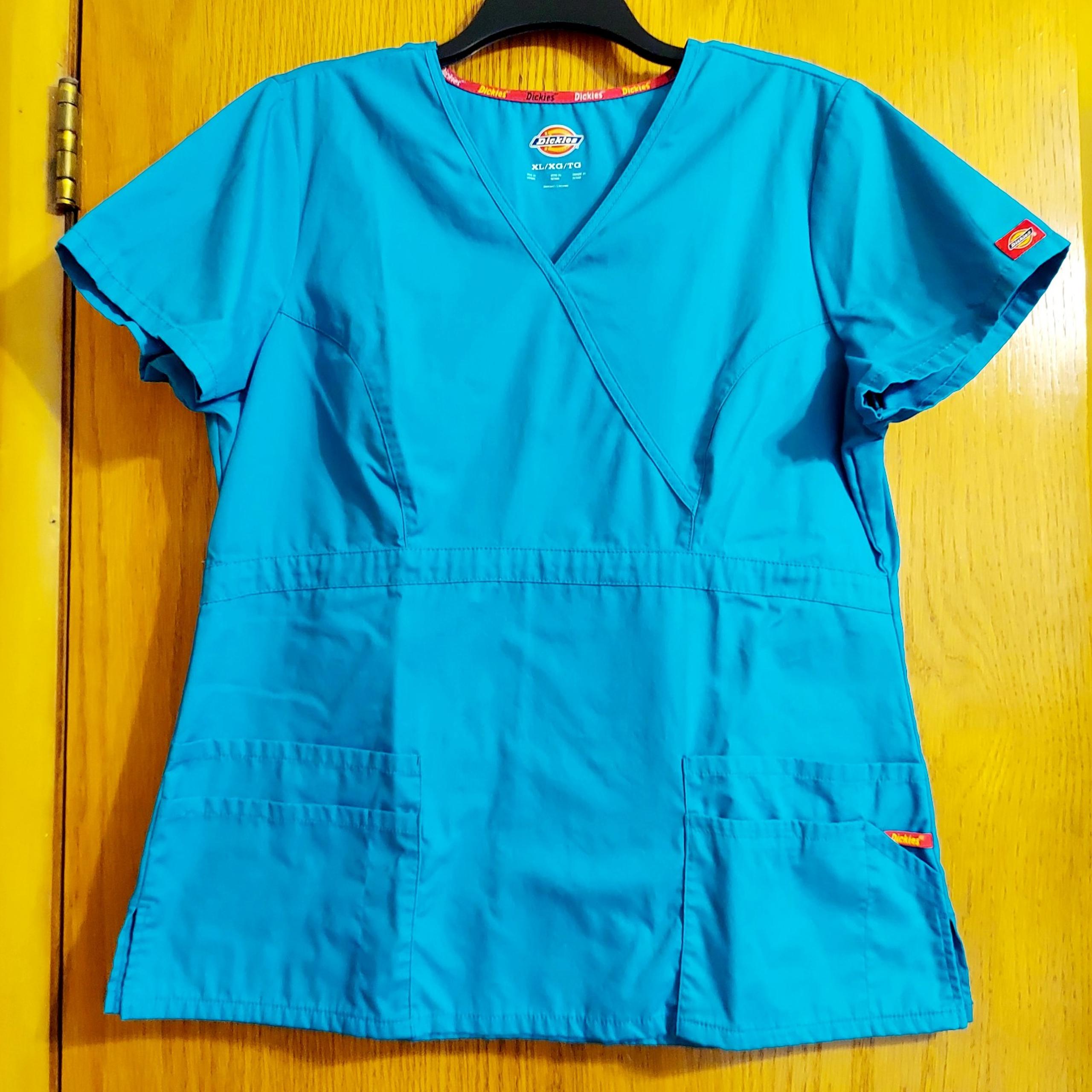 Like New XL Dickies Teal Premium Scrub Top
