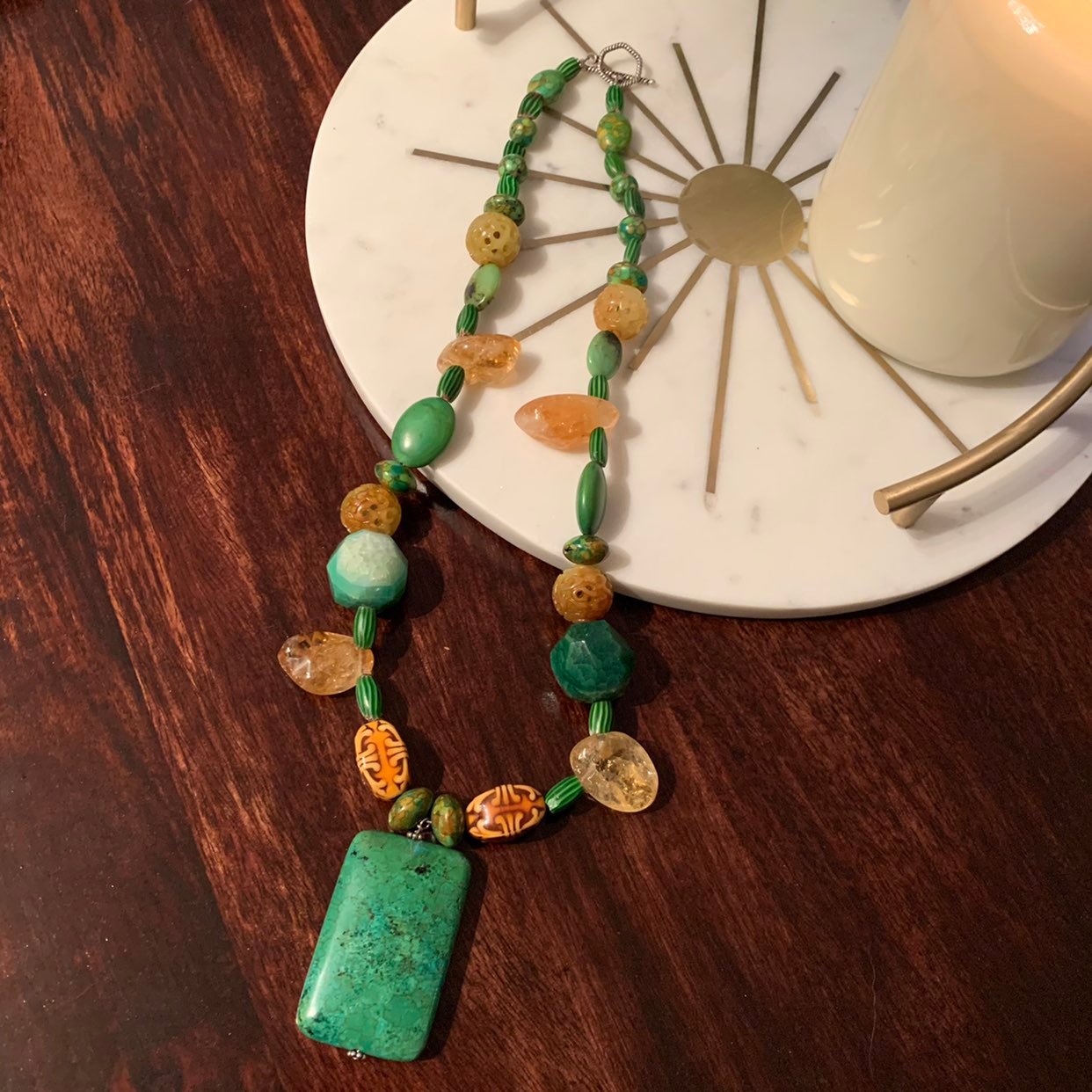 Large Vintage Turquoise necklace