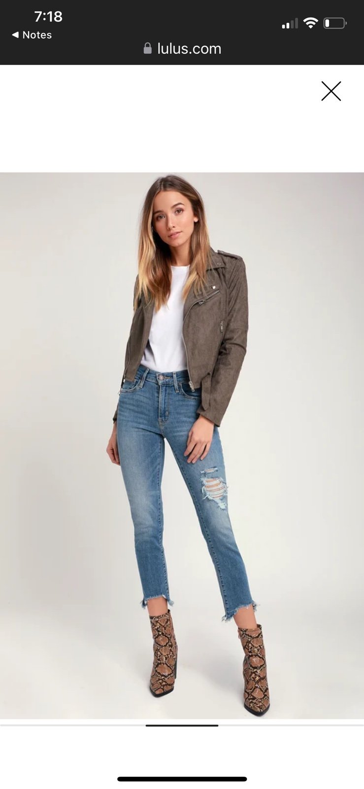 Ride With Me Dark Grey Vegan Suede Moto Jacket
