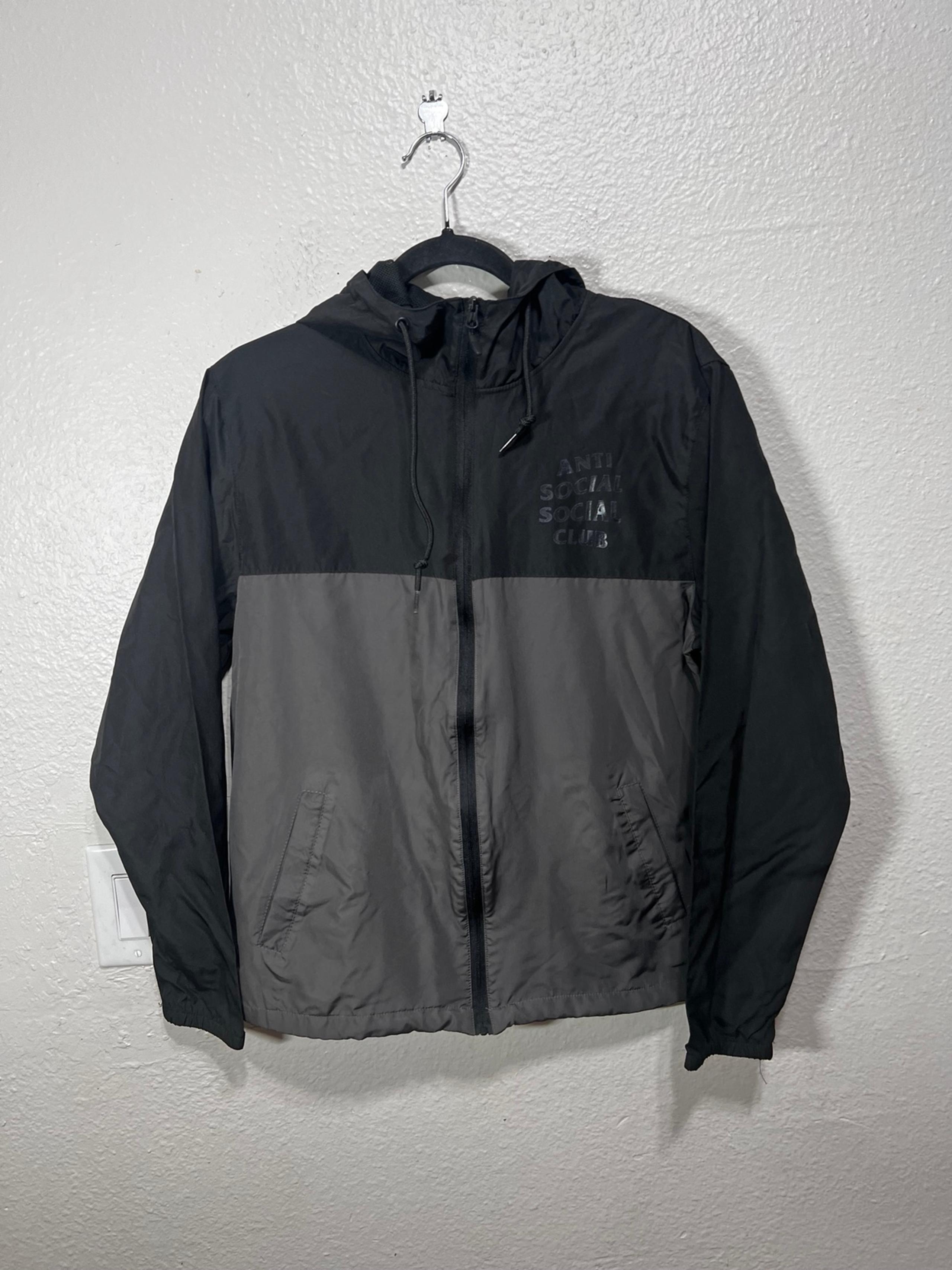 ASSC Windbreaker Men’s Medium Black/Gray Jacket Reflective