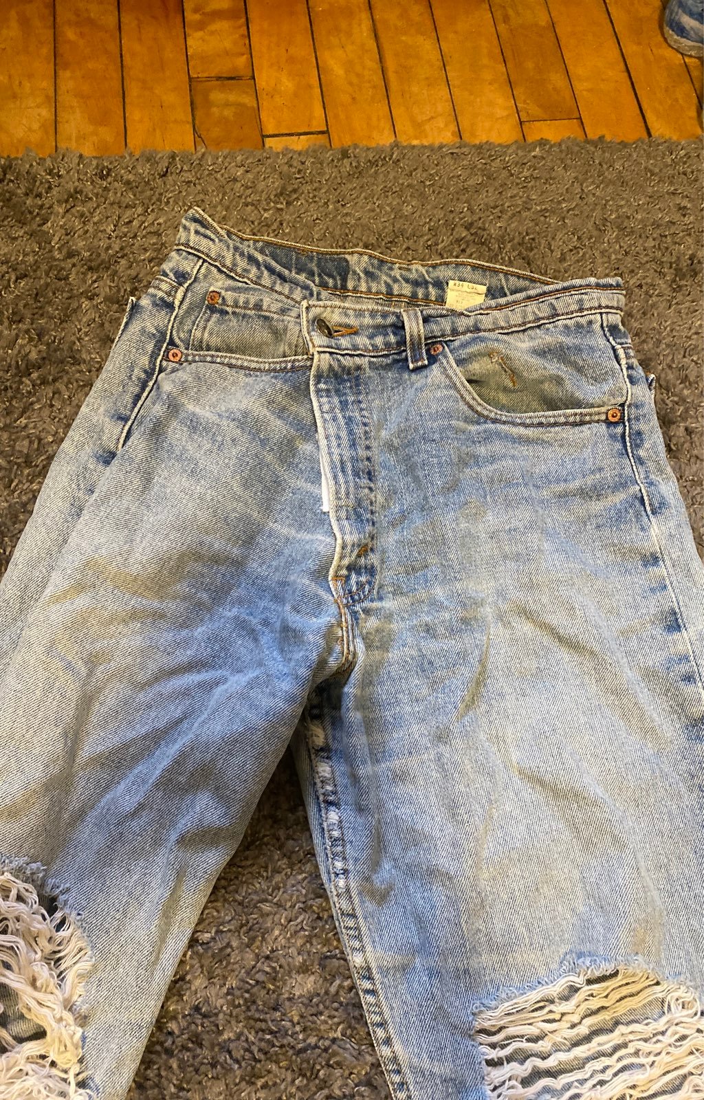 custom reworked levi jeans