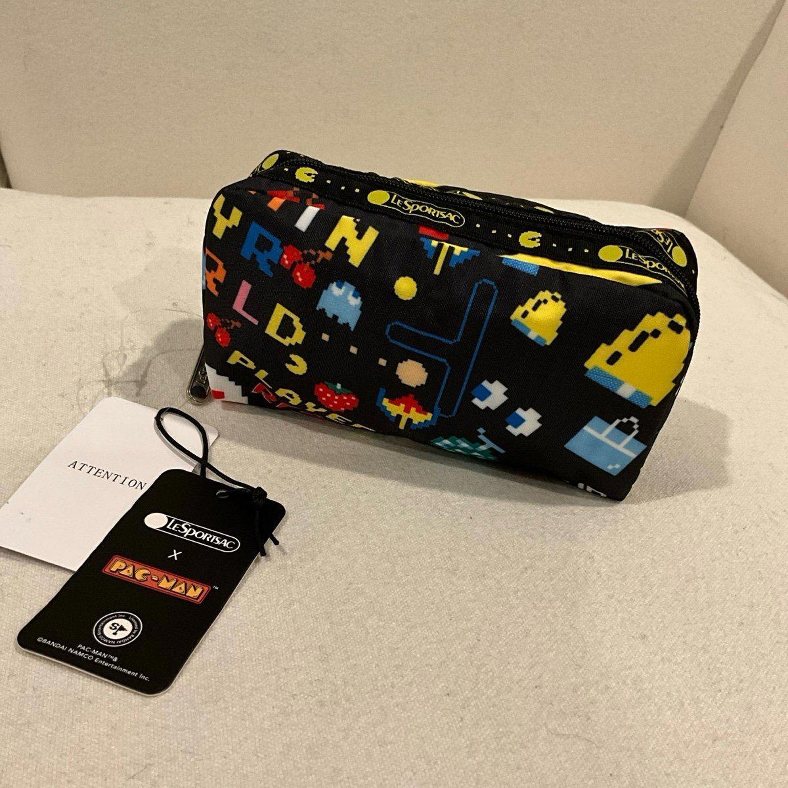 Lesportsac Pac-Man Rectangular Cosmetic Bag NWT