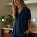 Cozy Earth Rib- Knit Classic Shirt Sleeve Pajama Top