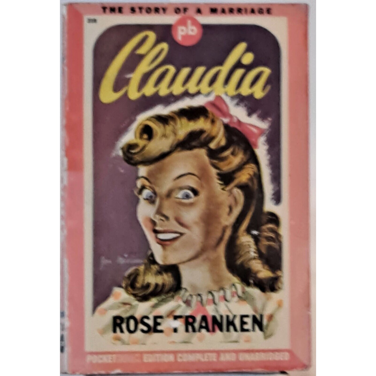 Claudia by Rose Franken (1943 Mass Market Paperback, 1st Pocket Edition)