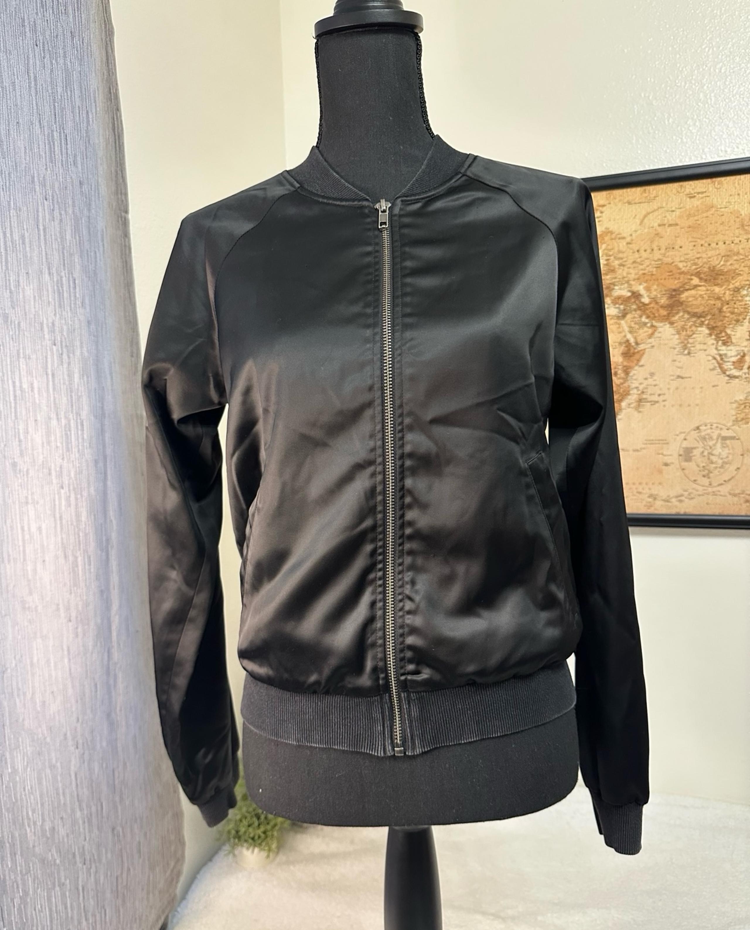 Mural black bomber jacket