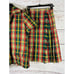 Vintage Plaid Jacket Skirt Set Handmade 1960s or 1970s Retro Green Red Yellow