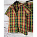 Vintage Plaid Jacket Skirt Set Handmade 1960s or 1970s Retro Green Red Yellow