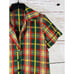 Vintage Plaid Jacket Skirt Set Handmade 1960s or 1970s Retro Green Red Yellow