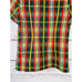 Vintage Plaid Jacket Skirt Set Handmade 1960s or 1970s Retro Green Red Yellow